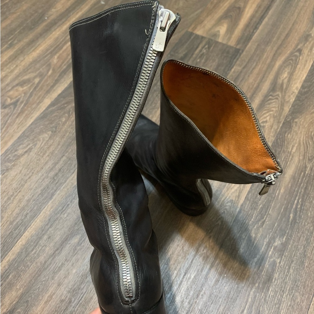 Guidi 989 Horse Leather Vintage Backzip Black Boots (REAR FIND) Size: 44 - Picture 9 of 15
